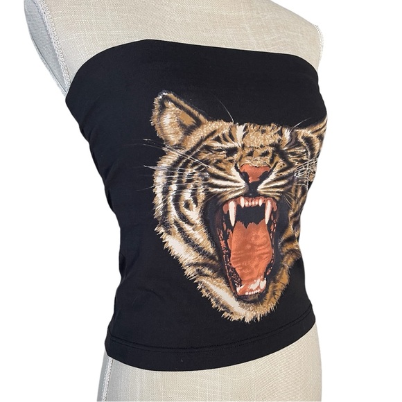 Tiger black top -1990s H&M limited edition - Picture 2 of 6